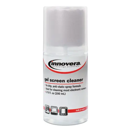 Anti-Static Gel Screen Cleaner, W-Gray Microfiber Cloth, 4Oz Spray Bottle 1