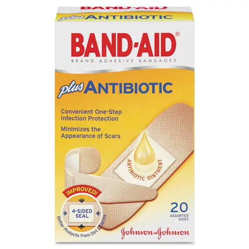 Antibiotic Adhesive Bandages, Assorted Sizes, 20-Box 1