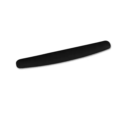 Antimicrobial Foam Keyboard Wrist Rest, Nonskid Base, Black 1