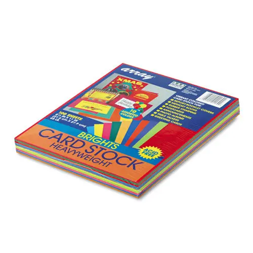 Array Card Stock, 65Lb, 8.5 X 11, Assorted Bright Colors, 100-Pack 1