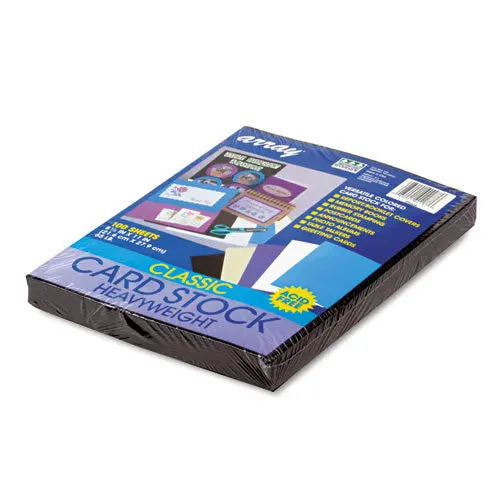 Array Card Stock, 65Lb, 8.5 X 11, Black, 100-Pack 1