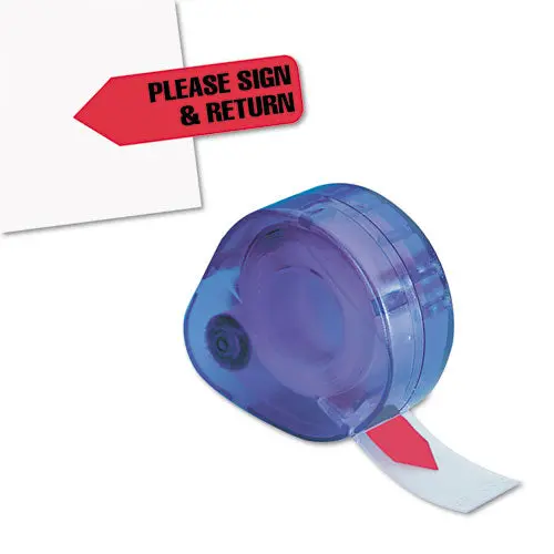 Arrow Message Page Flags In Dispenser, "Please Sign And Return", Red, 120 Flags 1