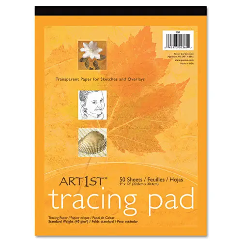 Art1st Parchment Tracing Paper, 16 Lb, 9 X 12, White, 50-Pack 1