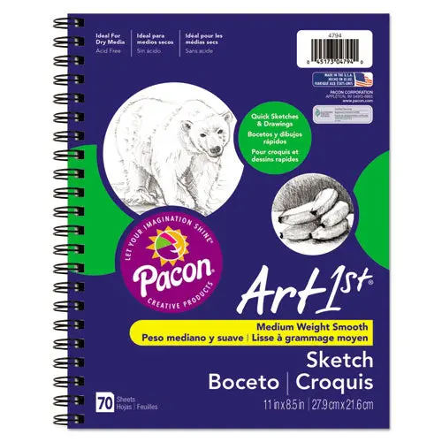 Art1st Sketch Diary, 60 Lb, 11 X 8.5, White, 70 Sheets 1