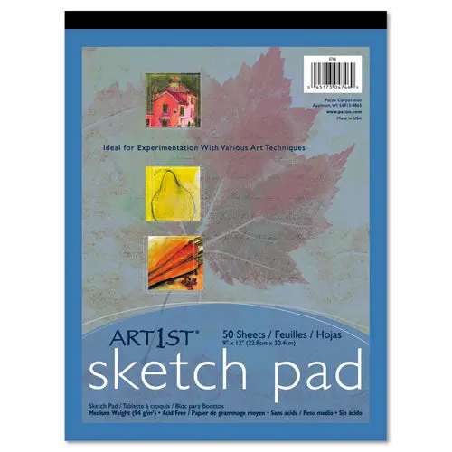Art1st Sketch Pad, 60 Lb, 9 X 12, White, 50 Sheets 1