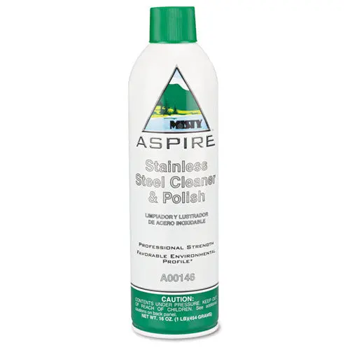 Aspire Stainless Steel Cleaner And Polish, Lemon Scent, 16 Oz Aerosol, 12-Carton 1