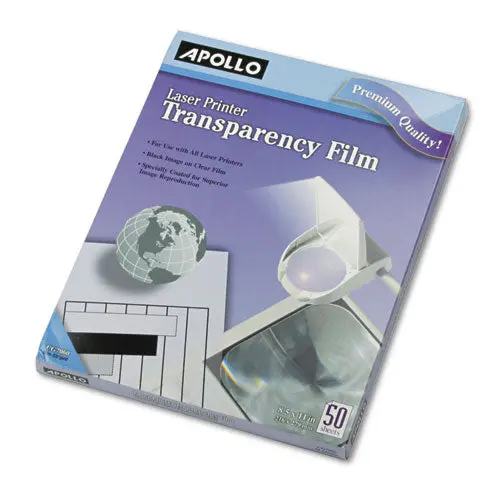 B-W Laser Transparency Film, Letter, Clear, 50-Box 1