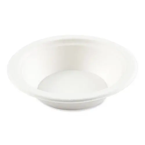 Bagasse Pfas-Free Dinnerware, Round Bowl, 12 Oz, Natural, 1,000/Carton 1