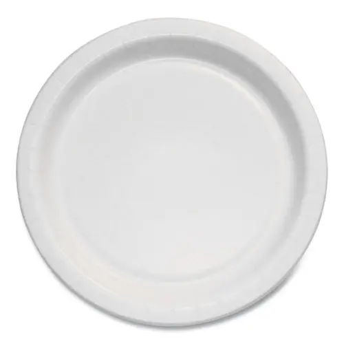 Bare Eco-Forward Clay-Coated Paper Plate, Proplanet Seal, 6" Dia, White/Brown/Green, 1,000/Carton 1