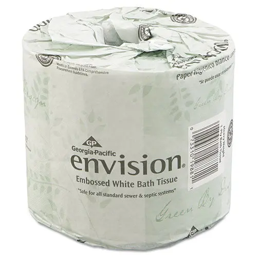 Bathroom Tissue, Septic Safe, 2-Ply, White, 550 Sheets-Roll, 80 Rolls-Carton 1