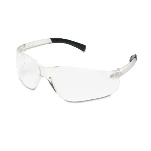 Bearkat Safety Glasses, Wraparound, Black Frame-Clear Lens 1