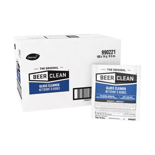 Beer Clean Glass Cleaner, Powder, .5Oz Packet, 100-Carton 1