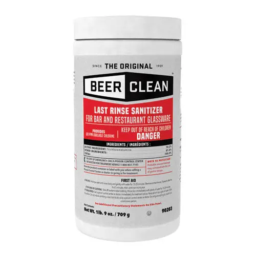 Beer Clean Last Rinse Glass Sanitizer, Powder, 25 Oz Container 1