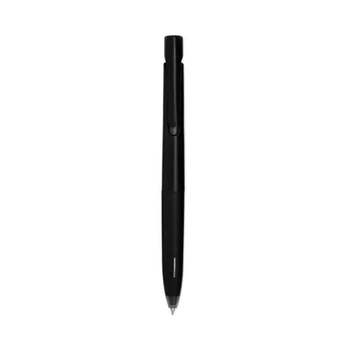 Blen Gel Pen, Retractable, Fine 0.7 Mm, Black Ink, Black Barrel, Dozen 1