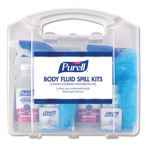 Body Fluid Spill Kit, 4.5" X 11.88" X 11.5", One Clamshell Case With 2 Single Use Refills-Carton 1