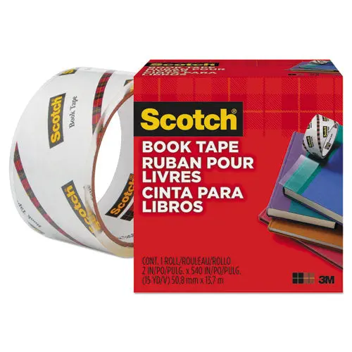 Book Tape, 3" Core, 2" X 15 Yds, Clear 1
