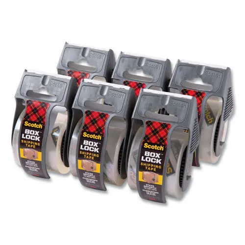 Box Lock Shipping Packaging Tape, 1.5" Core, 1.88" X 22.2 Yds, Clear, 6-Pack 1