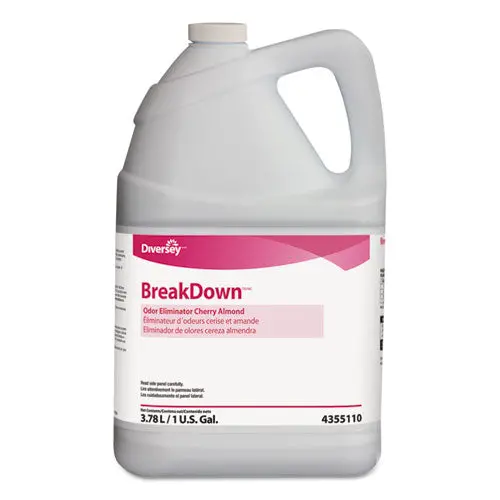 Breakdown Odor Eliminator, Cherry Almond Scent, Liquid, 1 Gal Bottle, 4-Carton 1
