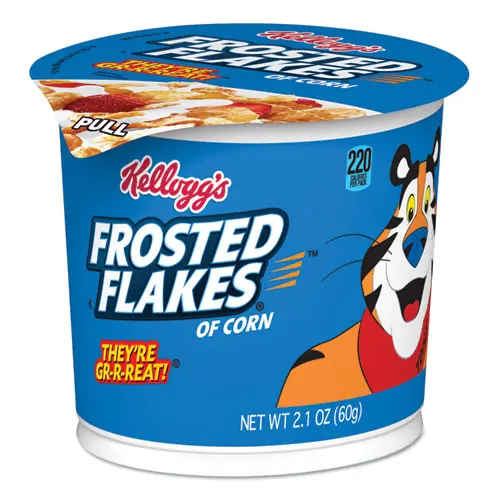 Breakfast Cereal, Frosted Flakes, Single-Serve 2.1 Oz Cup, 6-Box 1