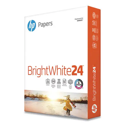 Brightwhite24 Paper, 100 Bright, 24Lb, 8.5 X 11, Bright White, 500-Ream 1
