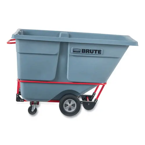Brute Duratilt Frame Tilt Truck, Standard Duty, 1 Cu Yd, 1,200 Lb Capacity, Rotomolded Resin/Leakproof Polyethylene, Gray 1