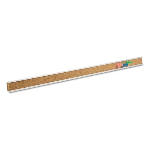 Bulletin Bar I Natural Cork Bulletin, 18 X 1, Brown, Silver Aluminum Frame 1