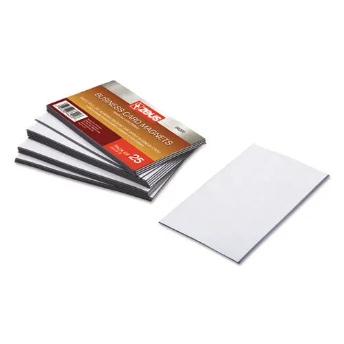 Business Card Magnets, 3 1-2 X 2, White, Adhesive Coated, 25-Pack 1