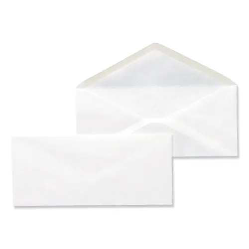 Business Envelope, #10, Monarch Flap, Gummed Closure, 4.13 X 9.5, White, 500-Box 1