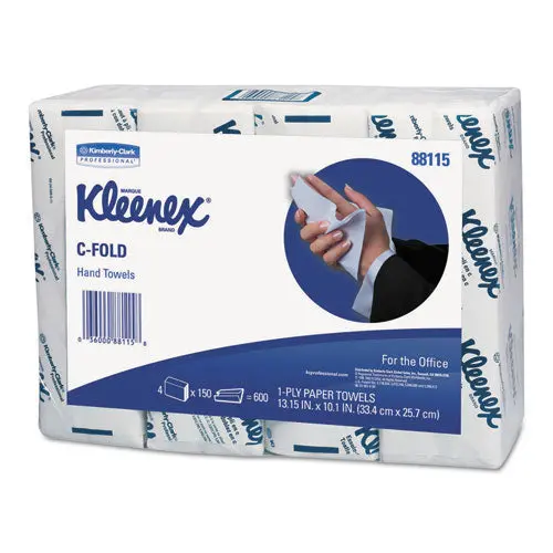 C-Fold Paper Towels, 10 1-8 X 13 3-20, White, 150-Pack, 16-Carton 1