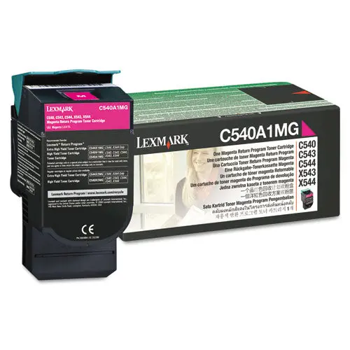 C540a1mg Return Program Toner, 1000 Page-Yield, Magenta 1