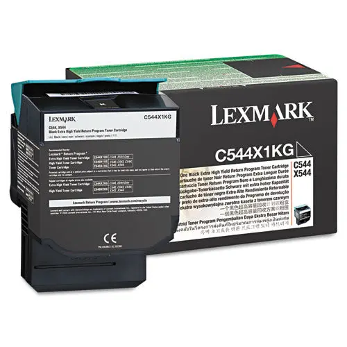 C544x1kg Return Program Extra High-Yield Toner, 6000 Page-Yield, Black 1
