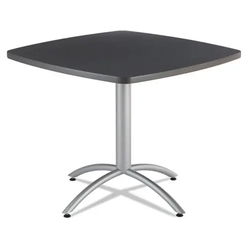 Caféworks Table, 36W X 36D X 30H, Graphite Granite-Silver 1