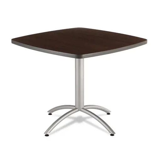 Caféworks Table, 36W X 36D X 30H, Walnut-Silver 1