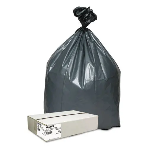 Can Liners, 33 Gal, 1.35 Mil, 33" X 40", Gray, 50-Carton 1