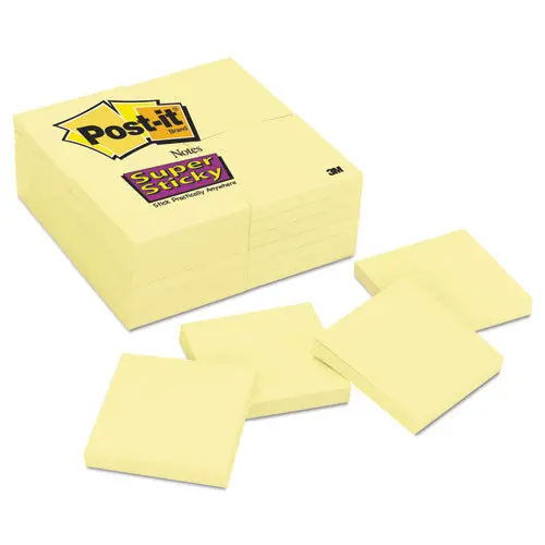 Canary Yellow Note Pads, 3 X 3, 90-Sheet, 24-Pack 1