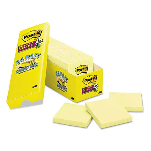 Canary Yellow Note Pads, 3 X 3, 90-Sheet, 24-Pack 1