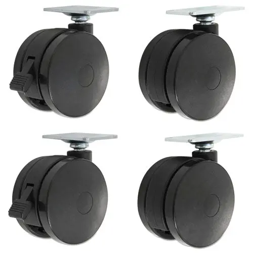 Casters For Height-Adjustable Table Bases, Black, 4-Set 1