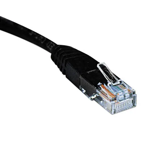 Cat5e 350Mhz Molded Patch Cable, Rj45 (M-M), 7 Ft., Black 1