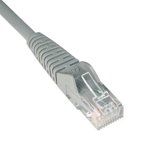 Cat6 Gigabit Snagless Molded Patch Cable, Rj45 (M-M), 1 Ft., Gray 1