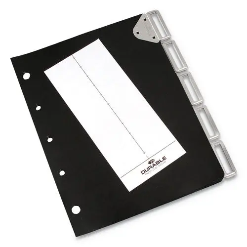 Catalog Rack Index, 5 Sections, Black 1