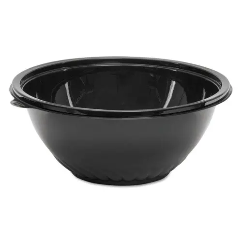 Caterline Pack N' Serve Plastic Bowl, 160 Oz, 12" Diameter X 5"H, Black, 25-Carton 1
