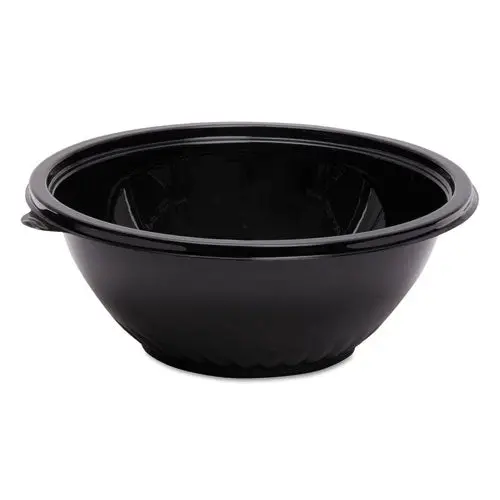 Caterline Pack N' Serve Plastic Bowl, 80 Oz, 10" Diameter X 4"H, Black, 25-Carton 1