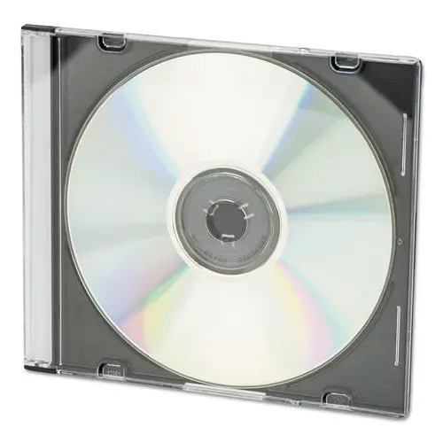 Cd-Dvd Slim Jewel Cases, Clear-Black, 100-Pack 1
