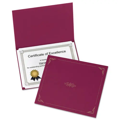 Certificate Holder, 11 1-4 X 8 3-4, Burgundy, 5-Pack 1