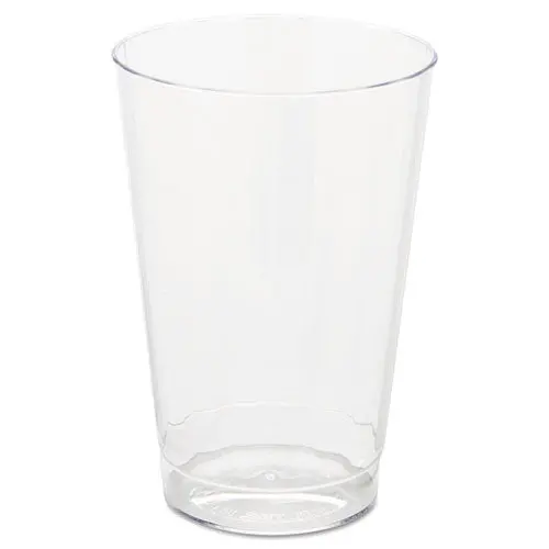 Classic Crystal Plastic Tumblers, 12 Oz, Clear, Fluted, Tall 1