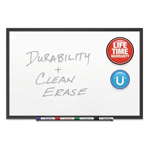 Classic Porcelain Magnetic Whiteboard, 36 X 24, Black Aluminum Frame 1
