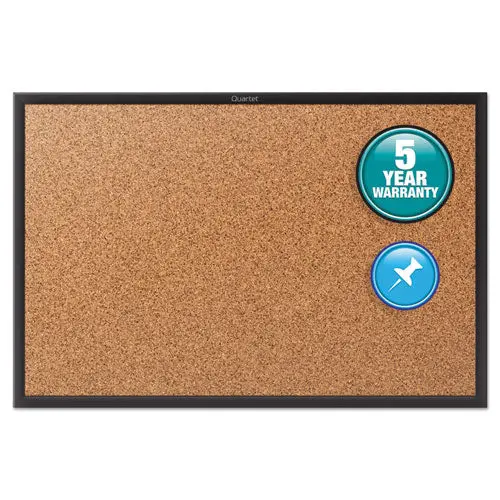 Classic Series Cork Bulletin Board, 24X18, Black Aluminum Frame 1