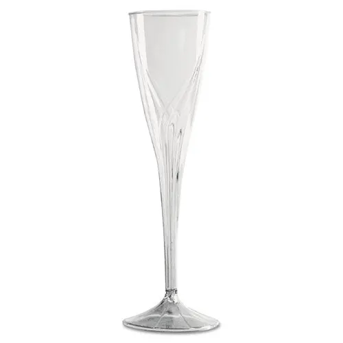 Classicware One-Piece Champagne Flutes, 5 Oz., Clear, Plastic, 10-Pack 1