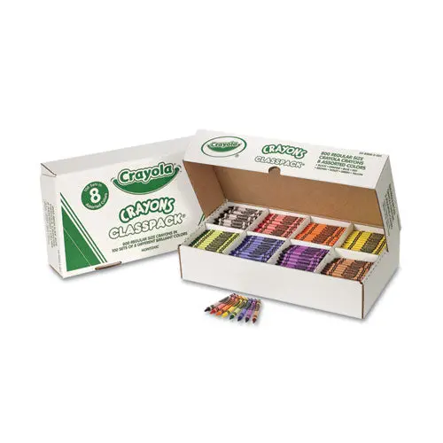 Classpack Regular Crayons, 8 Colors, 800-Bx 1