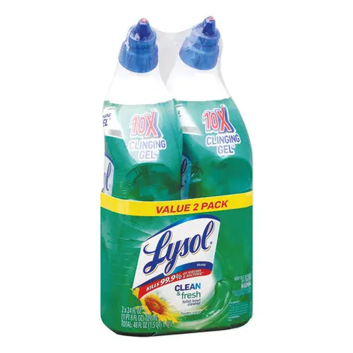 Clean And Fresh Toilet Bowl Cleaner Cling Gel, Country Scent, 24 Oz, 2-Pack 1